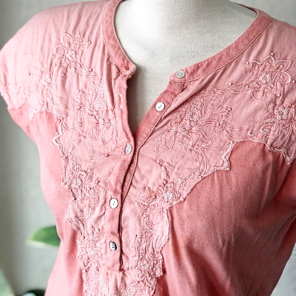 Lucky Brand Embroidered Top - Picture 2 of 3